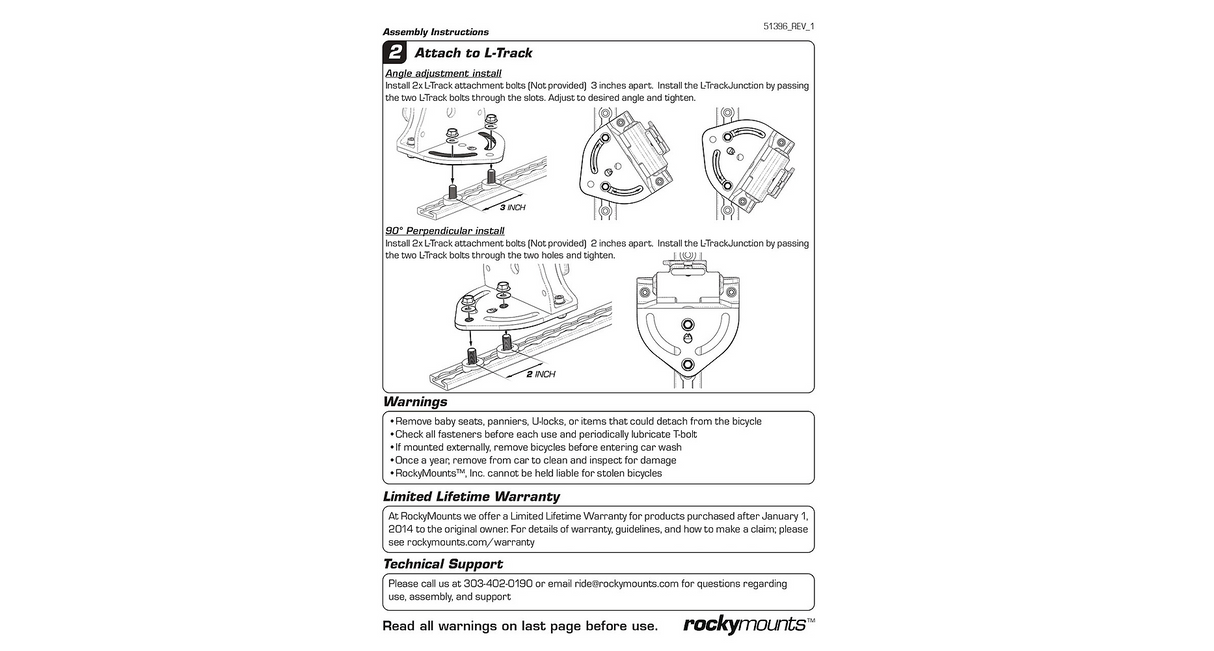 RockyMounts L-Track Junction Bike Racks