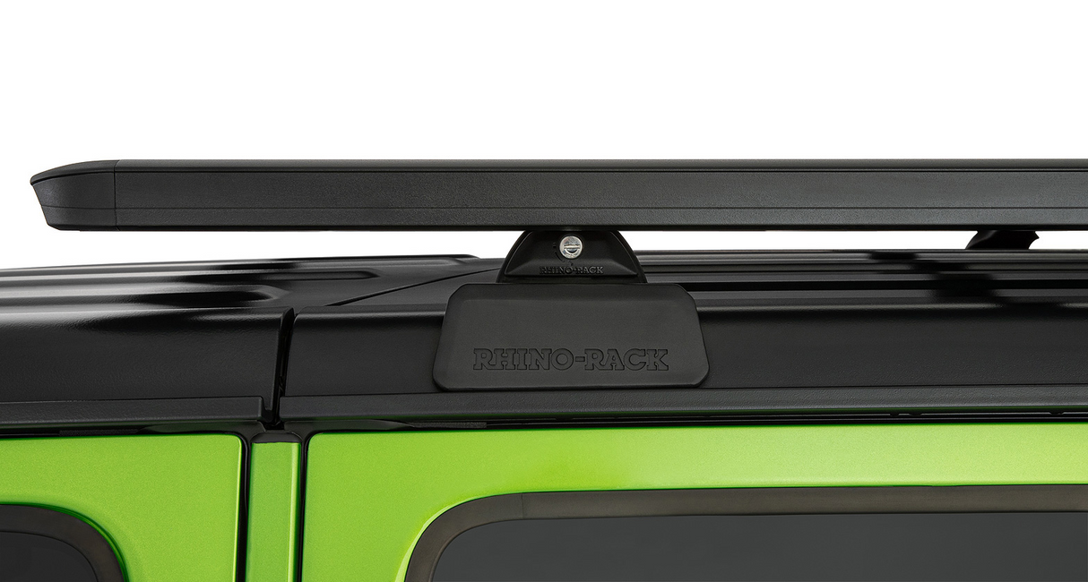 Rhino-Rack Pioneer Platform with Backbone and RCL Legs | JEEP Wrangler JL 4dr Hard Top 18 to 23 Roof Rack Kit - Modula Racks