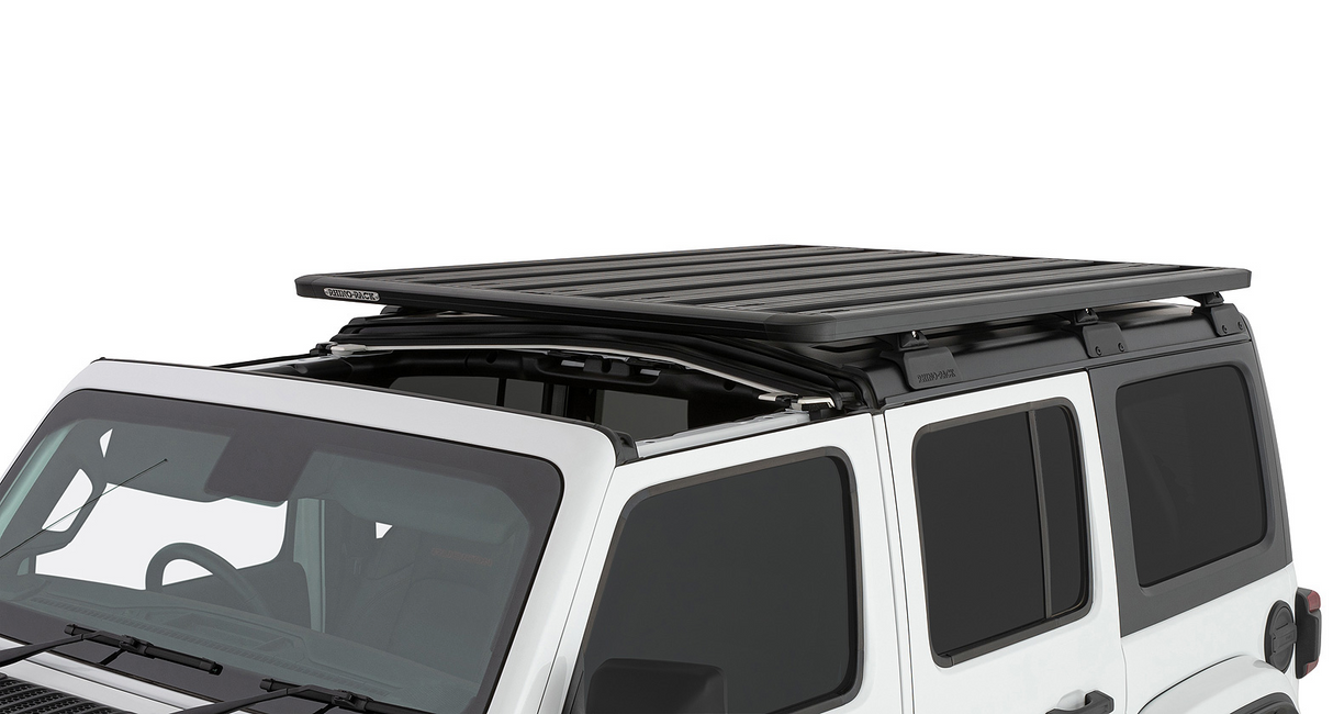 Rhino-Rack Pioneer Platform with Backbone and RCL Legs | JEEP Wrangler JL 4dr Hard Top 18 to 23 Roof Rack Kit - Modula Racks