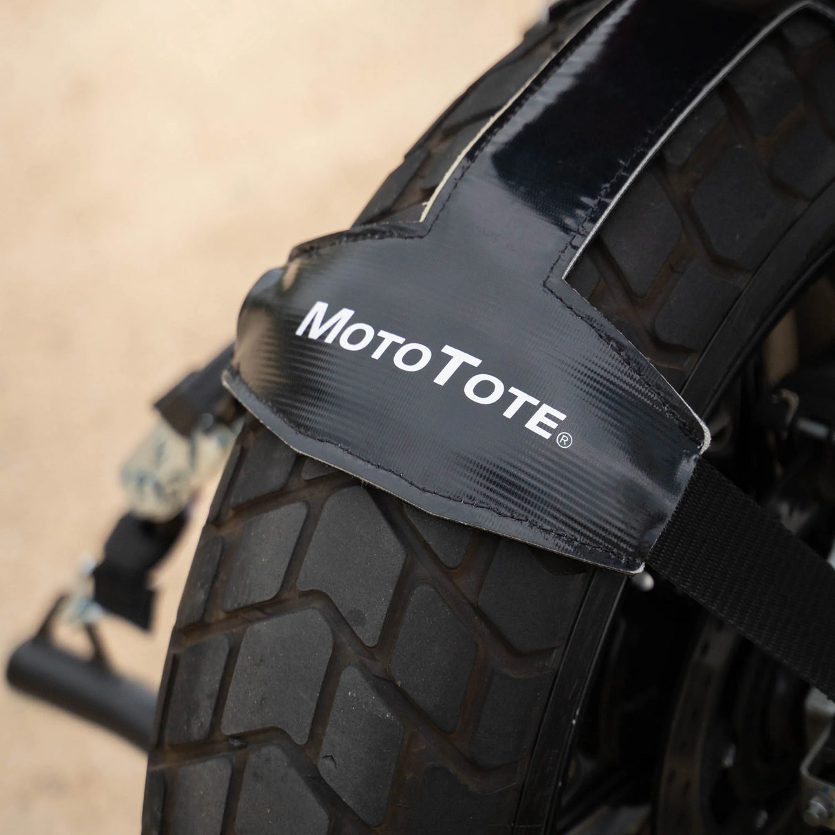 MotoTote TireSling Ratcheting Tie Down Motorcycle Rack Accessories - Modula Racks