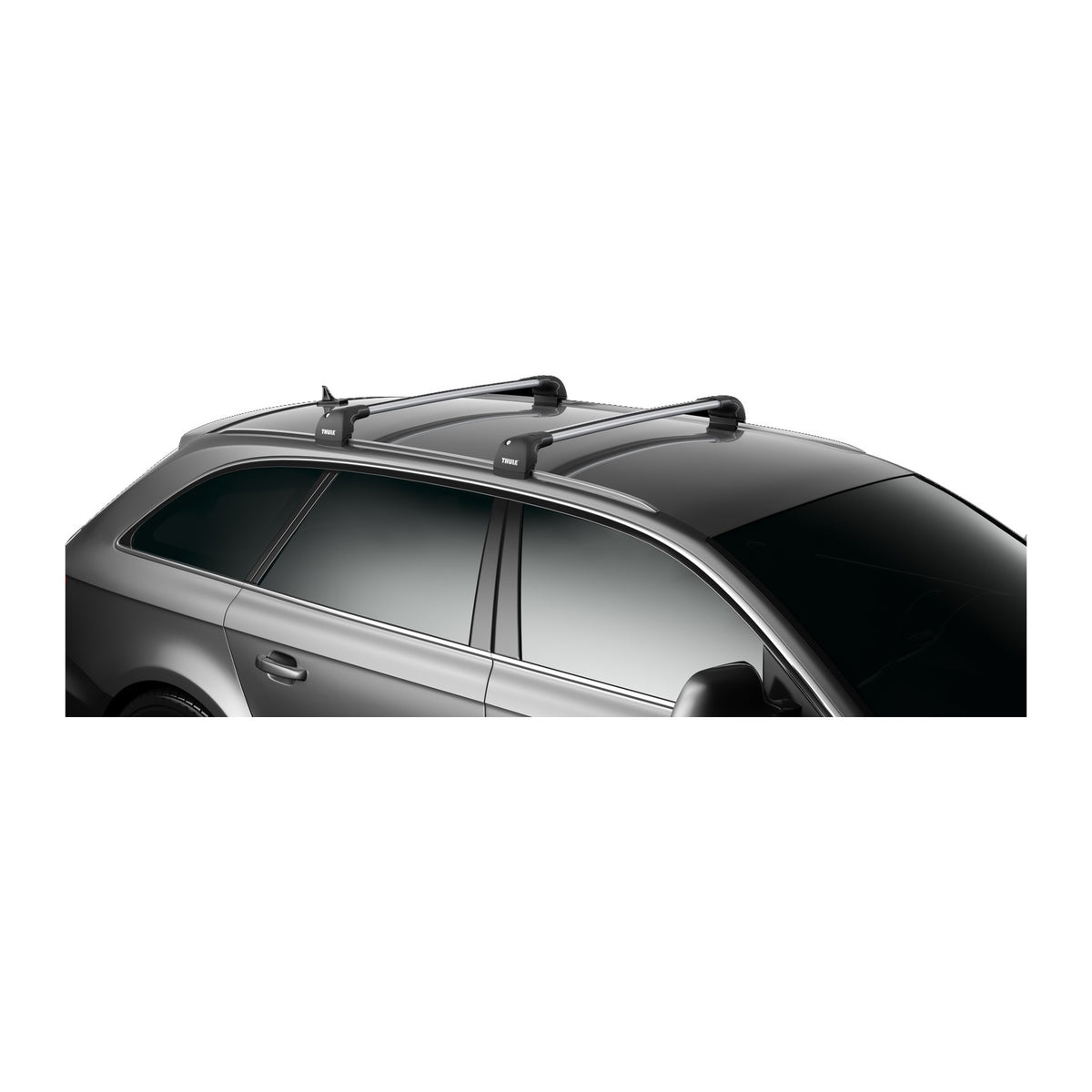 Thule WingBar Edge roof rack in aluminum on flush rails