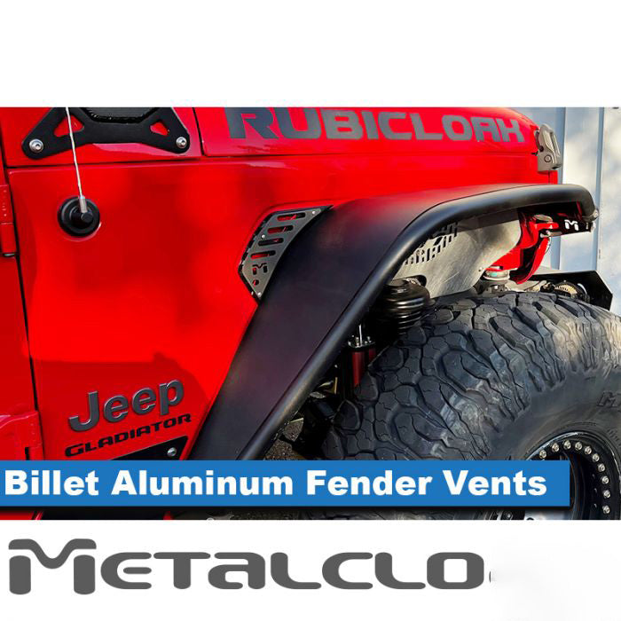 Adventure Rack Systems Billet Air Outlet Front Fender Vents | JT Gladiator, JL Wrangler Rack Accessory - Modula Racks