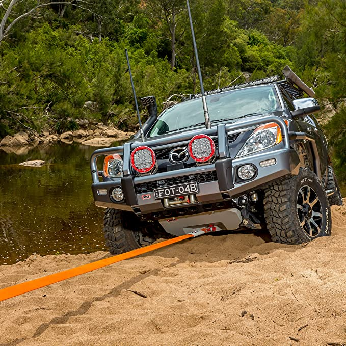 ARB Recovery Strap; Snatch Strap; 2-3/8 Inch x 30 Foot; 17,500 Pound Capacity; Without Sleeve; Orange; Nylon - Modula Racks