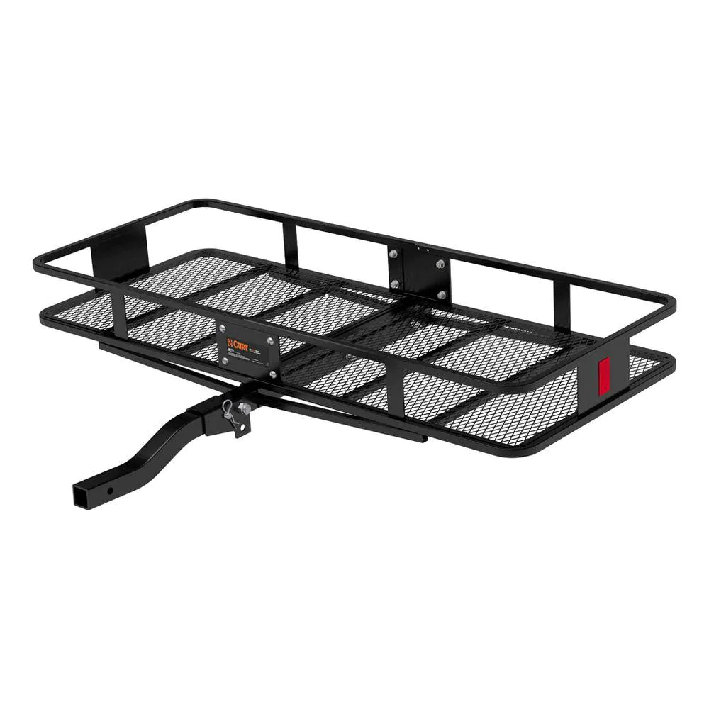 Curt Curt Black Steel Basket Cargo Carrier (Folding 2" Shank, 500 Lbs.) | 60" x 24" - Modula Racks