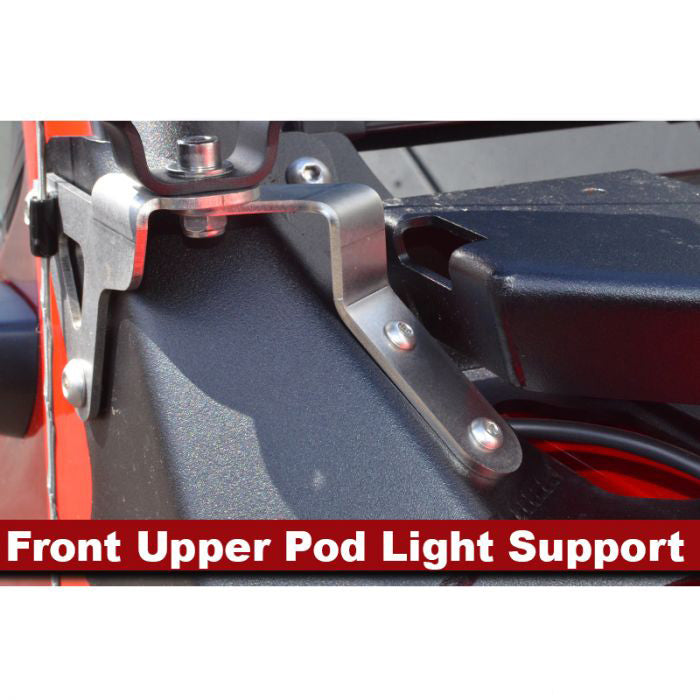 Adventure Rack Systems Front Upper Light Pod Support Bracket, JL Wrangler | JT Gladiator Rack Accessory - Modula Racks