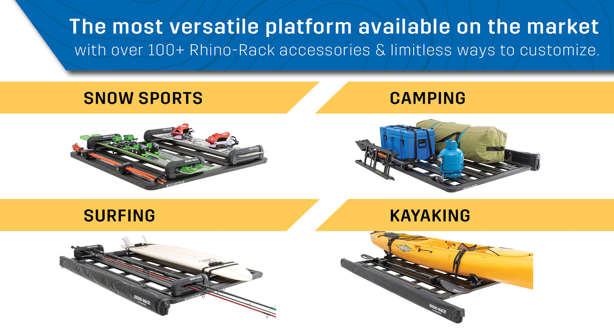 Rhino-Rack Pioneer Platform (60" X 56") Unassembled With 2500 Leg Kit Roof Rack Kit - Modula Racks