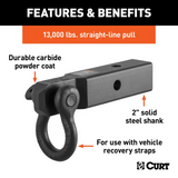 Curt D-Ring Shackle Mount (2" Shank) Overland and Recovery - Modula Racks