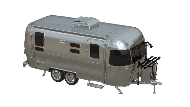 Arvika 7003 3-bike rack on an Airstream A-frame