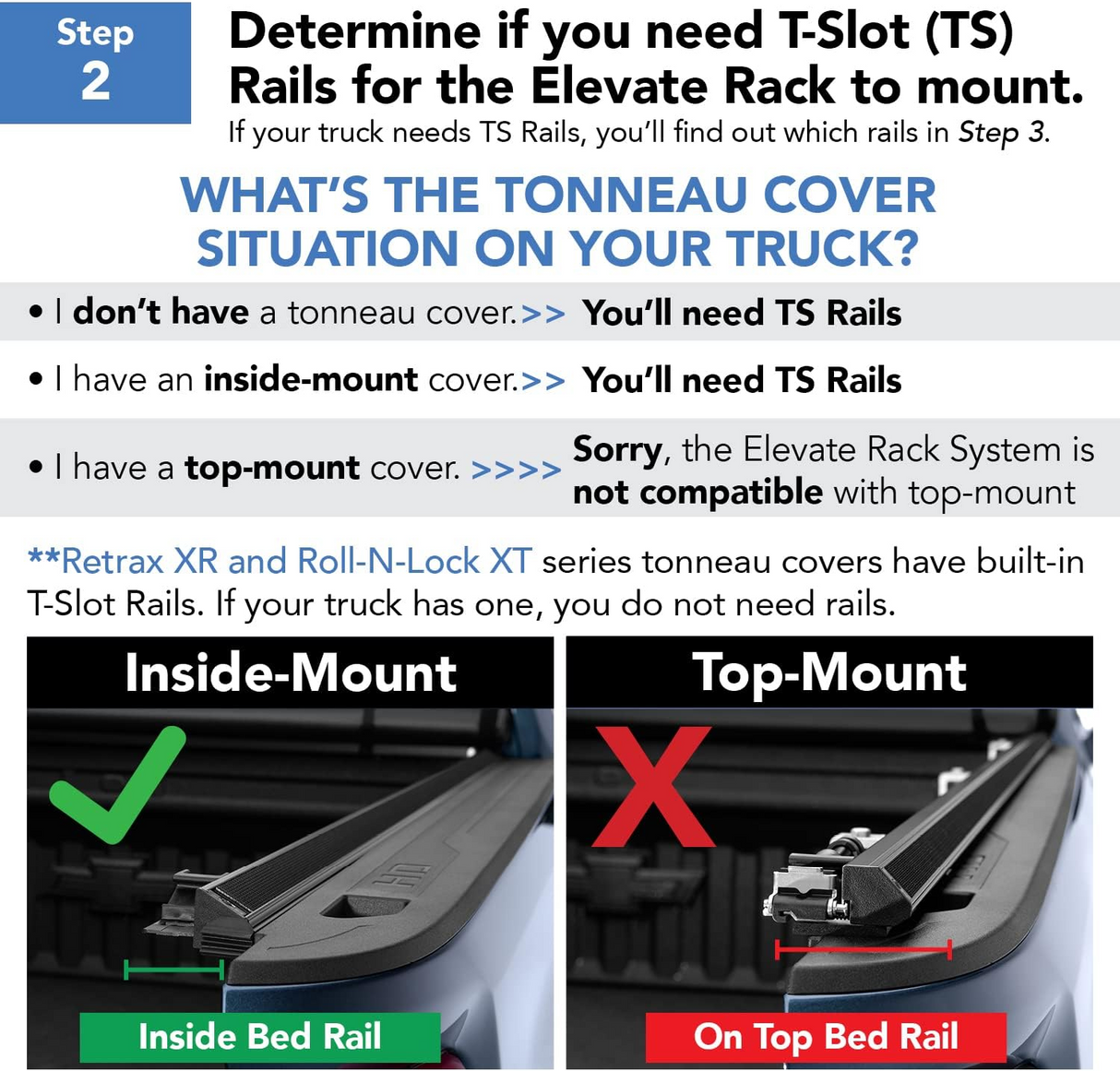 Truxedo Elevate TS Rails Bed Racks