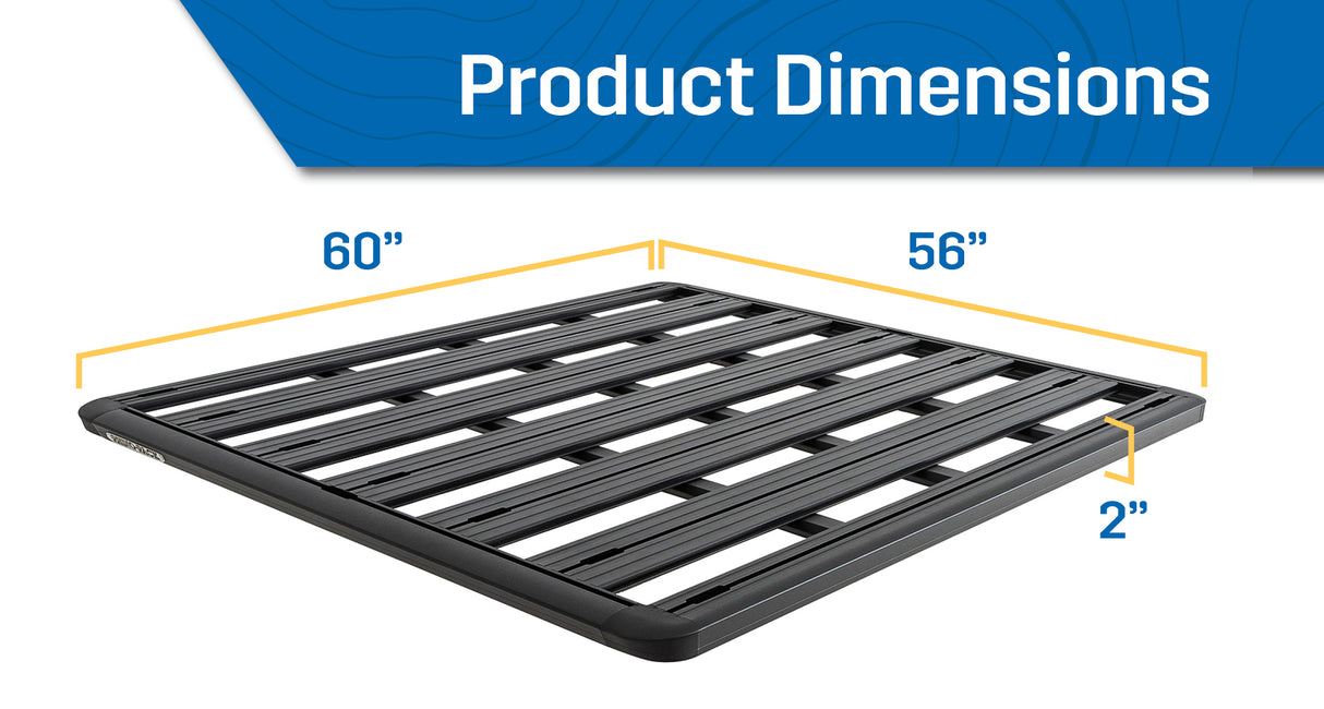 Rhino-Rack Pioneer Platform (60" X 56") Unassembled With 2500 Leg Kit Roof Rack Kit - Modula Racks