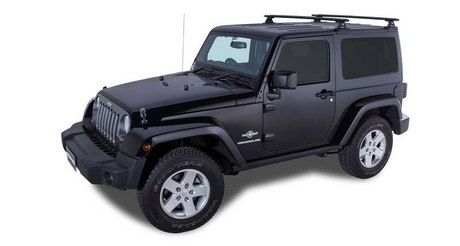 Rhino-Rack Vortex RLT600 Backbone Roof Rack | JEEP Wrangler JK 2dr SUV Hard Top 11 to 18 Roof Racks