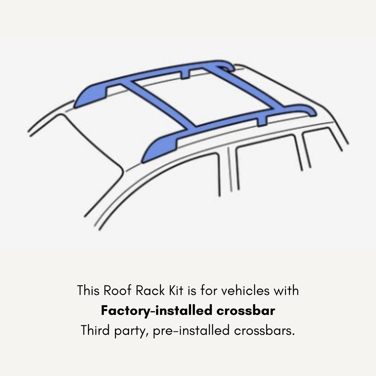 Thule WingBar Edge Kit for Dodge Caravan Van 5-dr w/ Factory Crossbar 2008 to 2010 Roof Racks