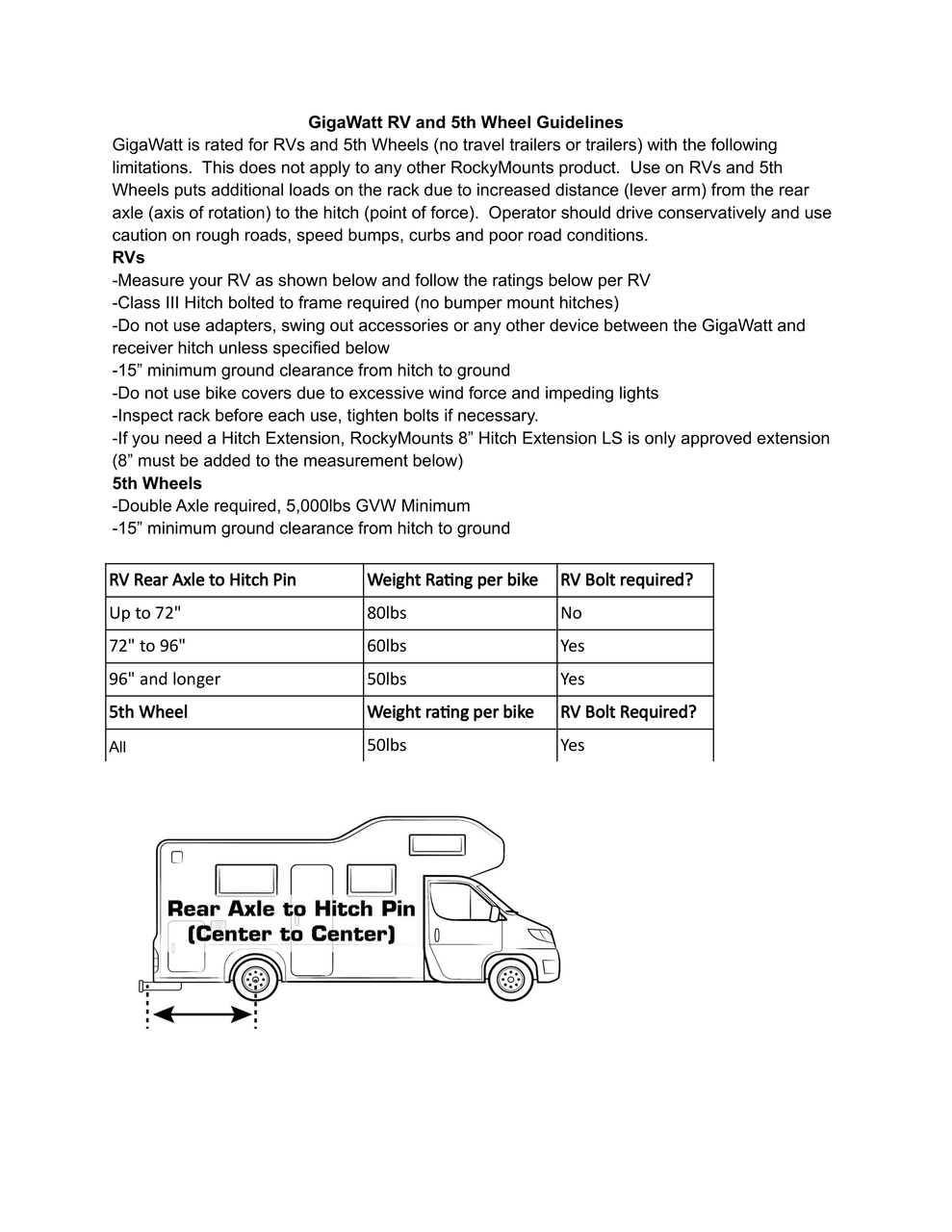 RockyMounts GigaWatt E-Bike Rack Bike Racks