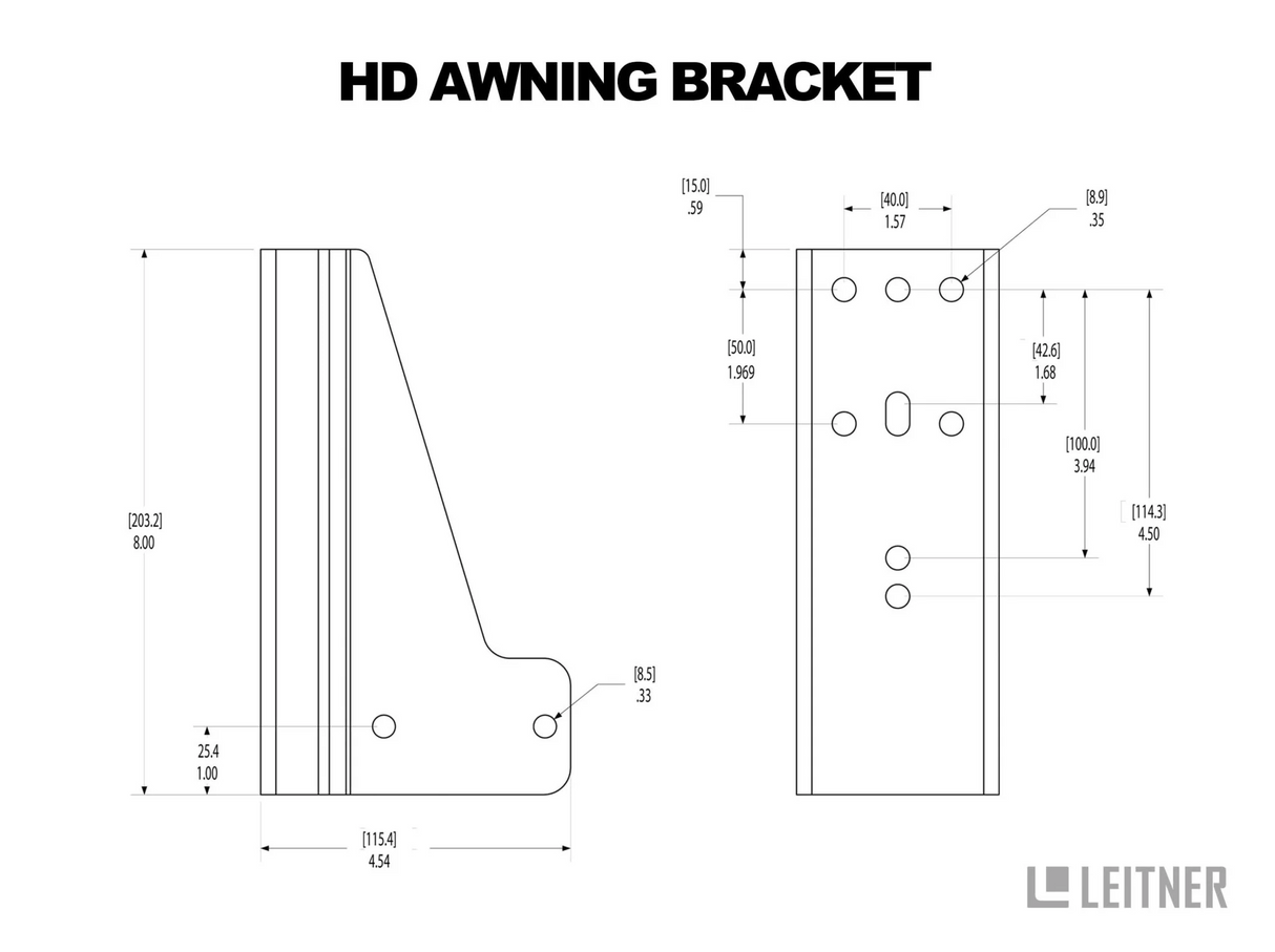Leitner Designs Open Box - HD Awning Bracket Rack Accessories