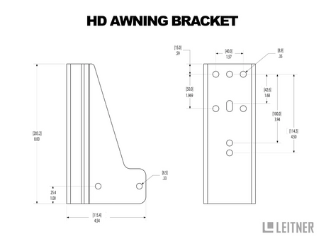 Leitner Designs HD Awning Bracket Rack Accessories