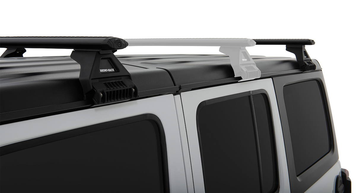 Rhino-Rack Vortex RL110 Roof Rack | Jeep Wrangler 18 to 23 | Black | 4dr Roof Racks