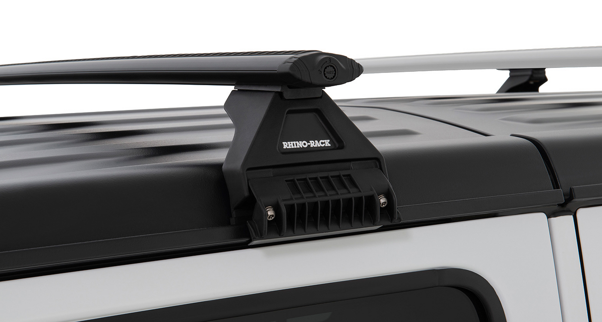 Rhino-Rack Vortex RL110 Roof Rack | Jeep Wrangler 18 to 23 | Black | 4dr Roof Racks