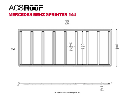 Leitner Designs ACS ROOF | Roof Platform Rack | Mercedes-Benz Sprinter 144 | 2007+ Roof Racks