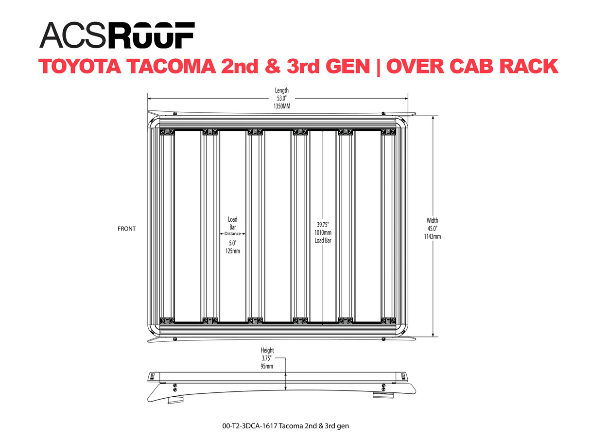 Leitner Designs ACS ROOF | Roof Platform Rack | Toyota Tacoma 2005-2023 Roof Racks - Modula Racks