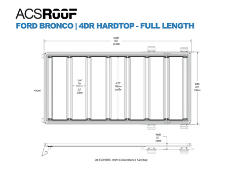 Leitner Designs ACS ROOF | Roof Platform Rack | Ford Bronco 4-Door Roof Racks
