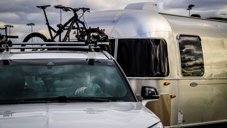 Arvika bike rack on an Airstream