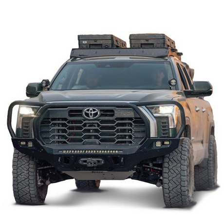 Prinsu Cab Rack Wind Deflector | 3rd Gen Toyota Tundra CrewMax 22 Roof Rack Kit - Modula Racks