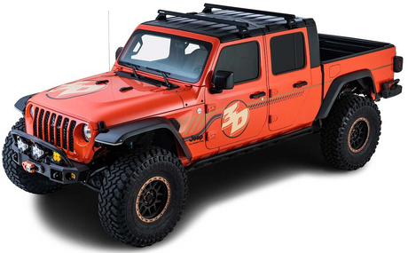 Rhino-Rack Heavy Duty RL110 Roof Rack | Jeep Gladiator 20 to 24 | Black | 2 Bars | 4dr Roof Racks