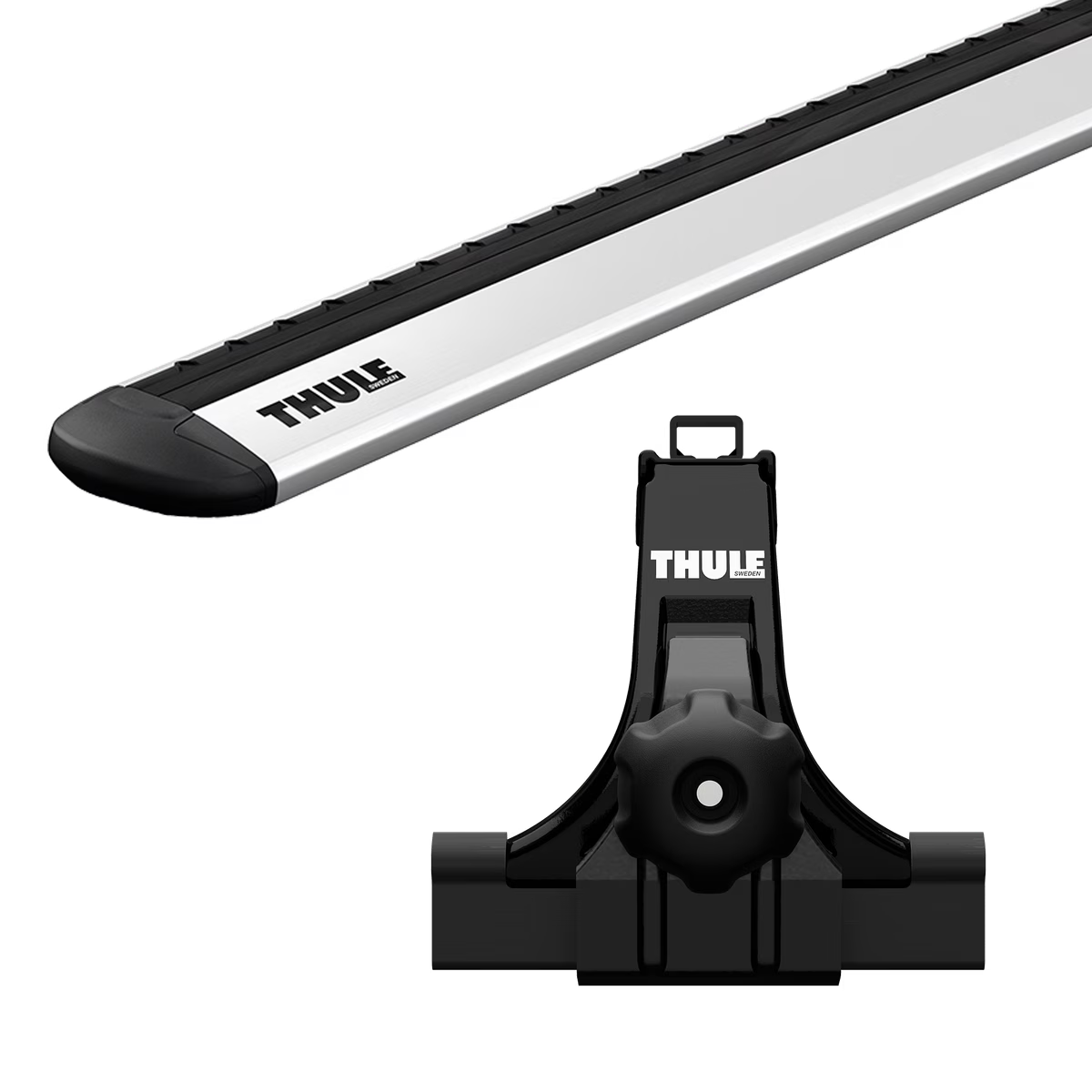 Thule WingBar Evo Kit for Jeep Wrangler SUV 4-dr w/ Rain Gutters 2018 to 2025 Roof Racks