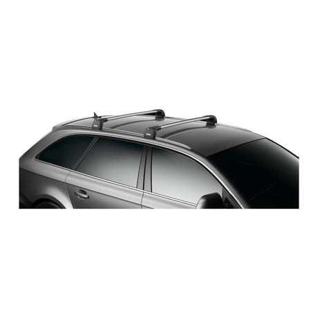 Thule WingBar Edge roof rack in aluminum on flush rails