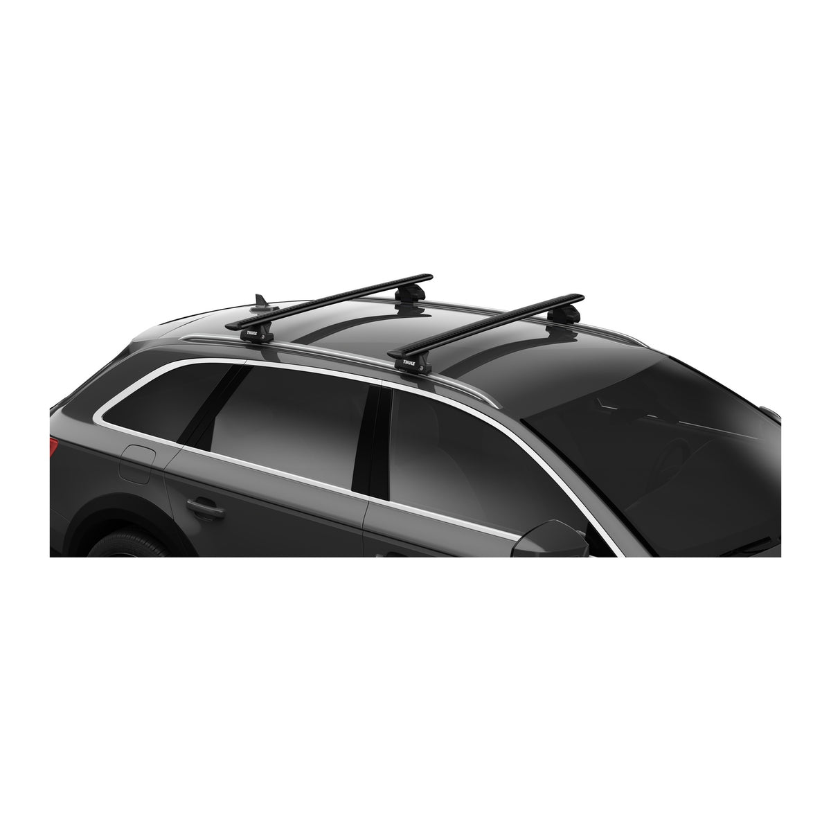 Thule WingBar Evo roof rack in black on flush rails