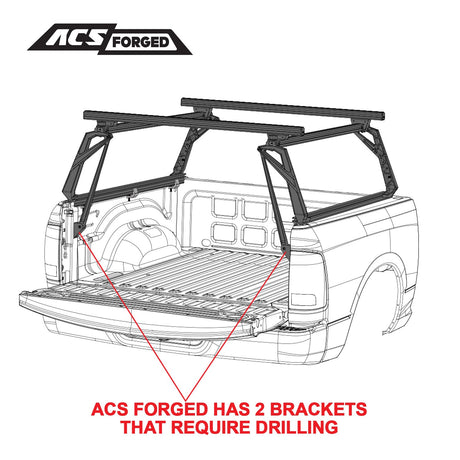 Leitner Designs ACS Forged | 22+ Toyota Tundra 6'6" Bed Bed Rack - Modula Racks