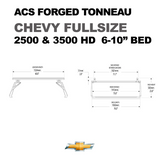 Leitner Designs ACS Forged Tonneau | 20-22 Chevrolet Silverado 2500-3500 6'9" Bed Bed Rack Kit - Modula Racks
