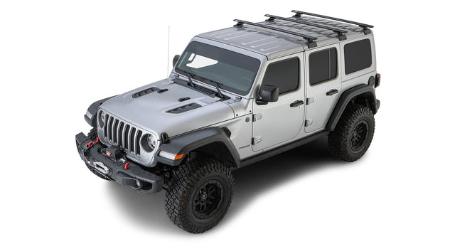 Rhino-Rack Vortex RCL Rhino-Rack Backbone Roof Rack | JEEP Wrangler JL 4dr SUV Hard Top 18 to 21 Roof Rack Kit - Modula Racks