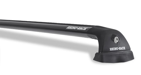 Rhino-Rack Vortex RVP27 Black 2 Bar Roof Rack | JEEP Grand Cherokee WK2 4dr SUV With Metal Roof Rails 11 to 21  - Modula Racks