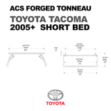 Leitner Designs ACS Forged Tonneau | 05-22 Toyota Tacoma Short Bed Bed Rack Kit - Modula Racks
