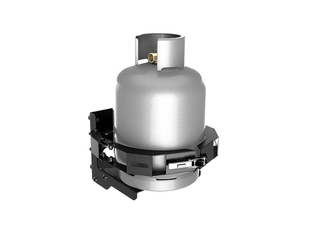 Front Runner Gas/Propane Bottle Holder / Side Mount Fuel & Water Mount - Modula Racks